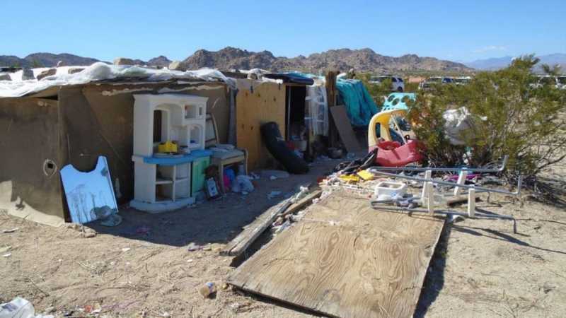 Kids found living in shack
