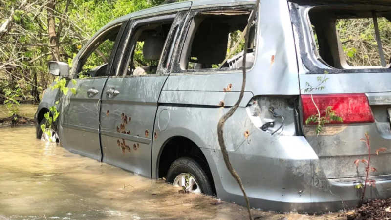 bullet riddled van