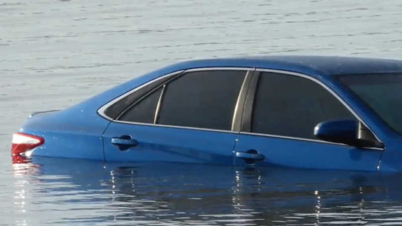 submerged car