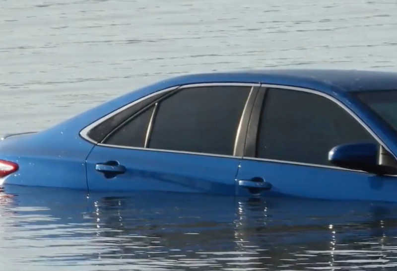 submerged car