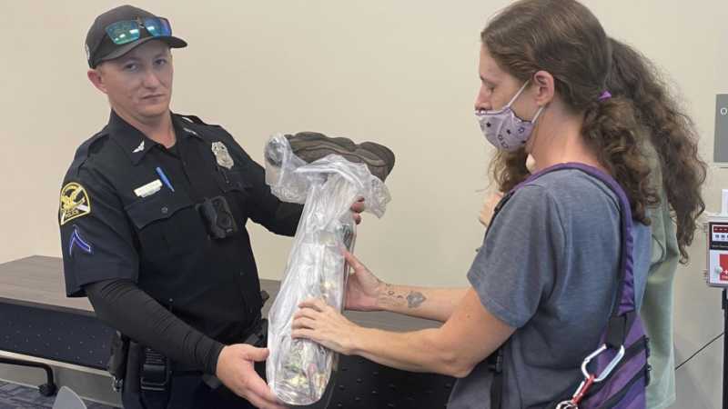prosthetic leg returned