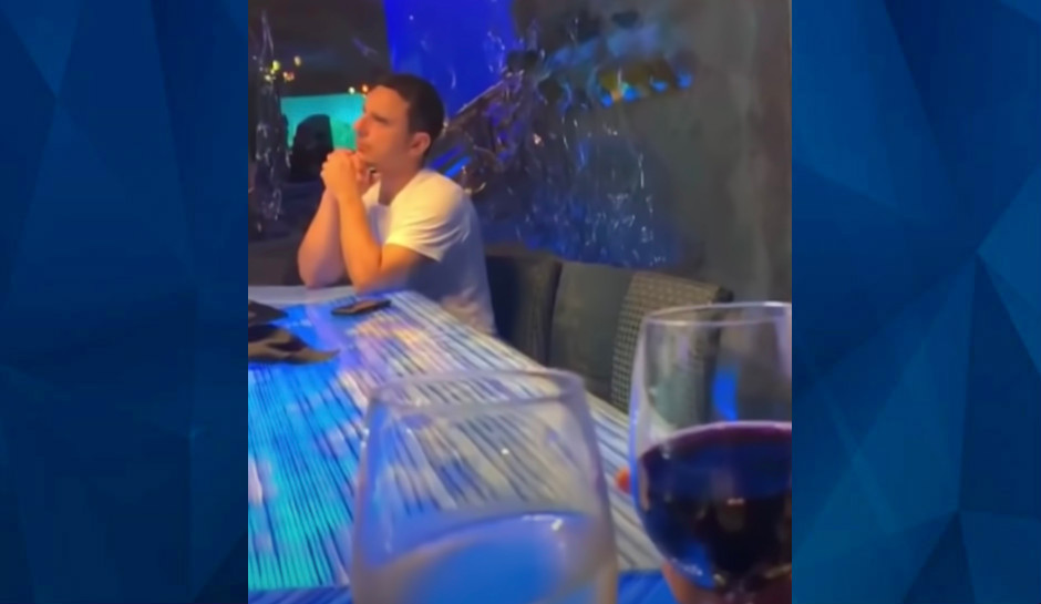 Bizarre cell phone video emerges: Vacation-couple toasts wine moments before deadly shooting at Houston aquarium restaurant, killer sits feet away
