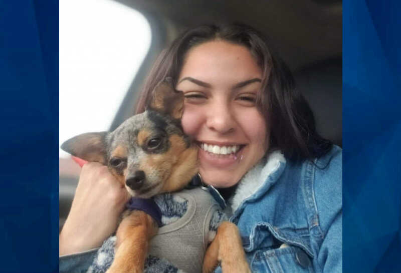 Haylie Gonzalez with pet dog