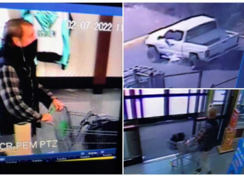 surveillance images of grocery store shooting suspect and vehicle