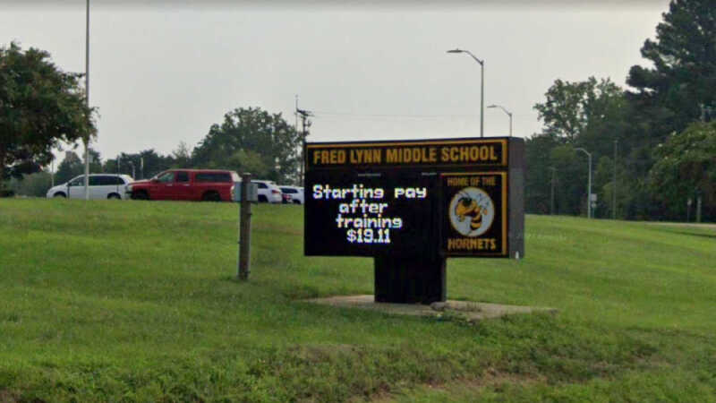 Billboard of Fred Lynn Middle School