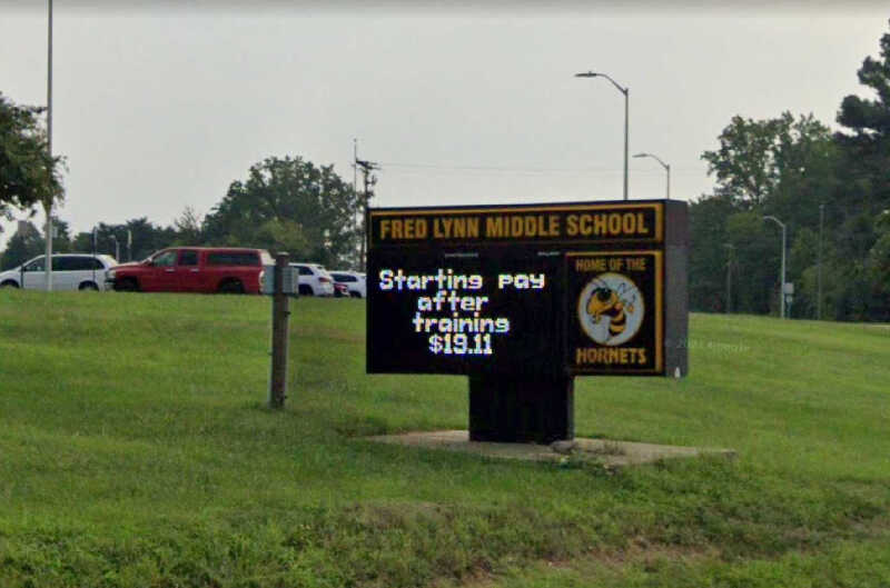 Billboard of Fred Lynn Middle School