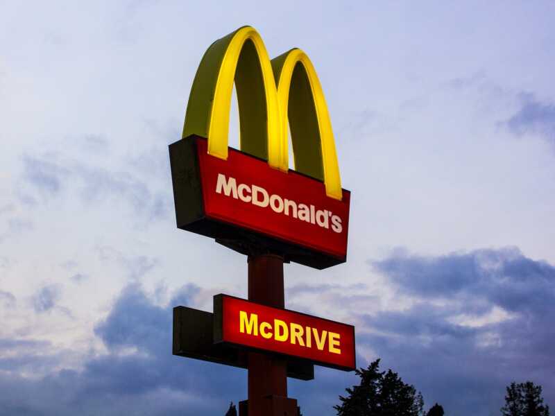 McDonald's drive thru sign
