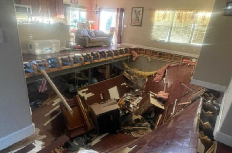 Floor collapse at Colorado home