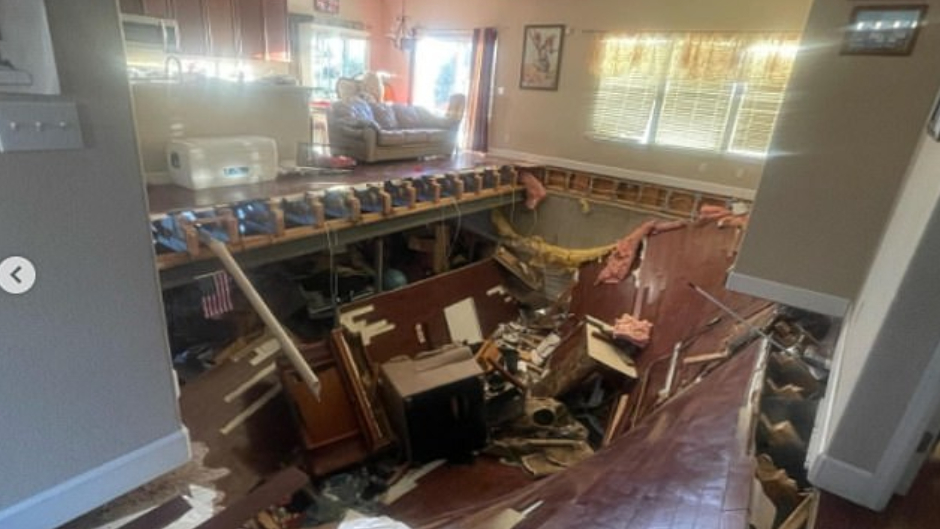 Floor collapse at Colorado home