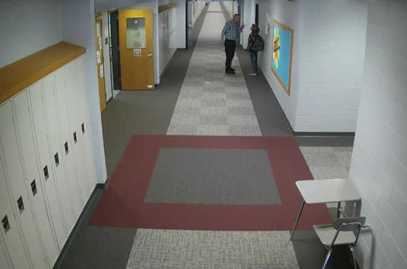 CCTV of teacher and student