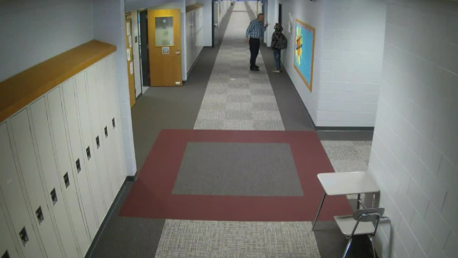 CCTV of teacher and student
