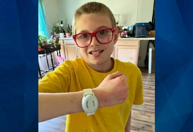 missing Bedford boy wearing yellow shirt and red glasses