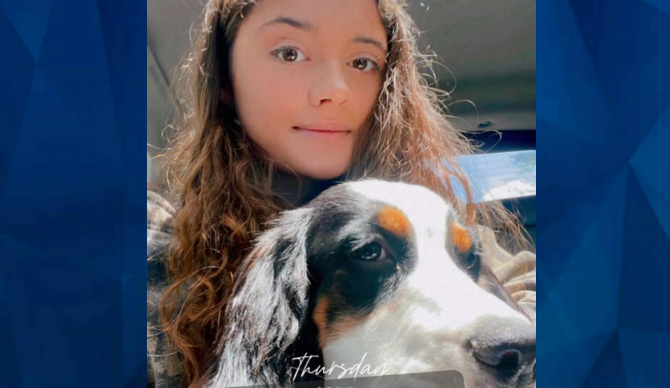 Kaylee Jones with dog