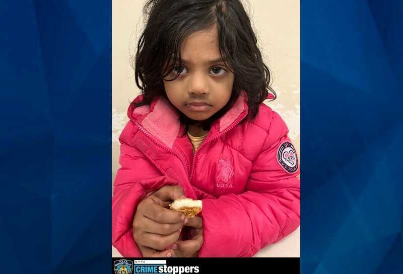 child found, red jacket & black hair