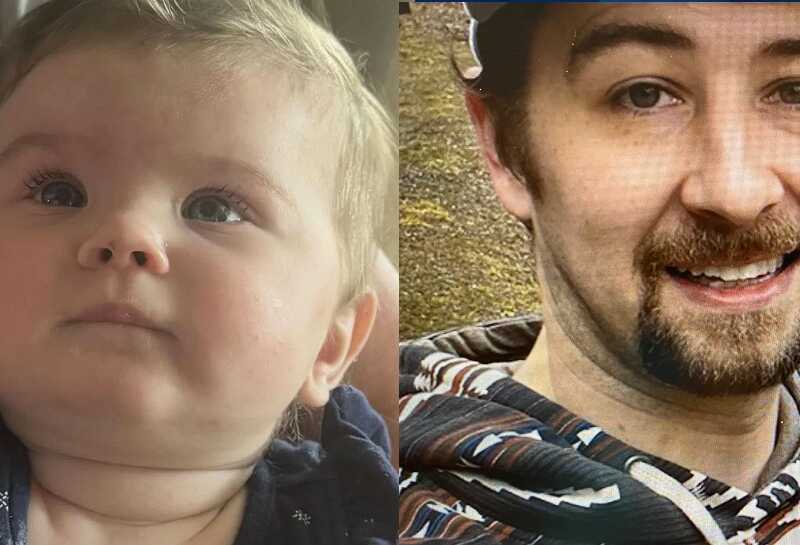 Austin Robert Drummond and baby