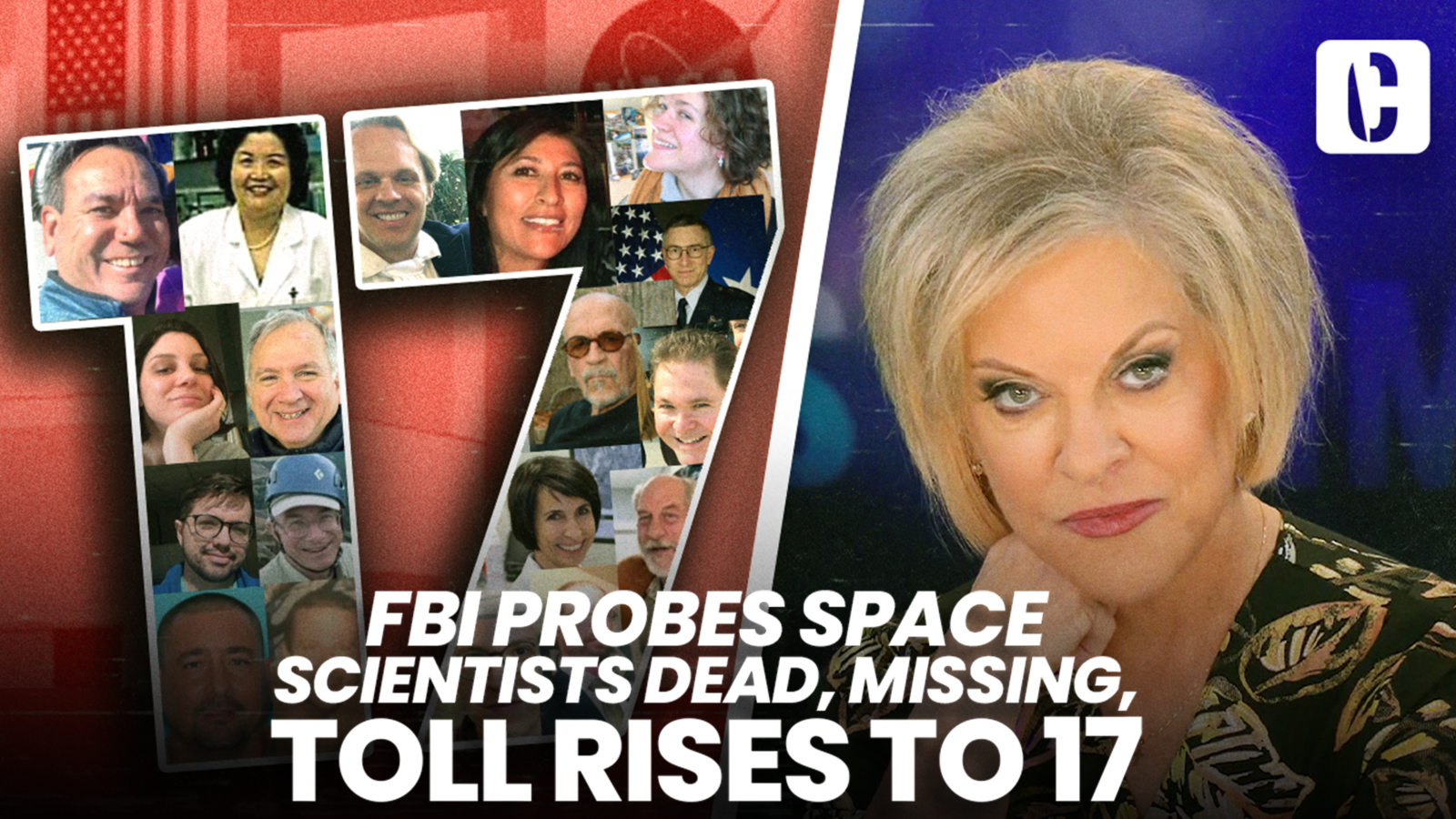 FBI PROBES SPACE SCIENTISTS DEAD, MISSING, TOLL RISES TO 17