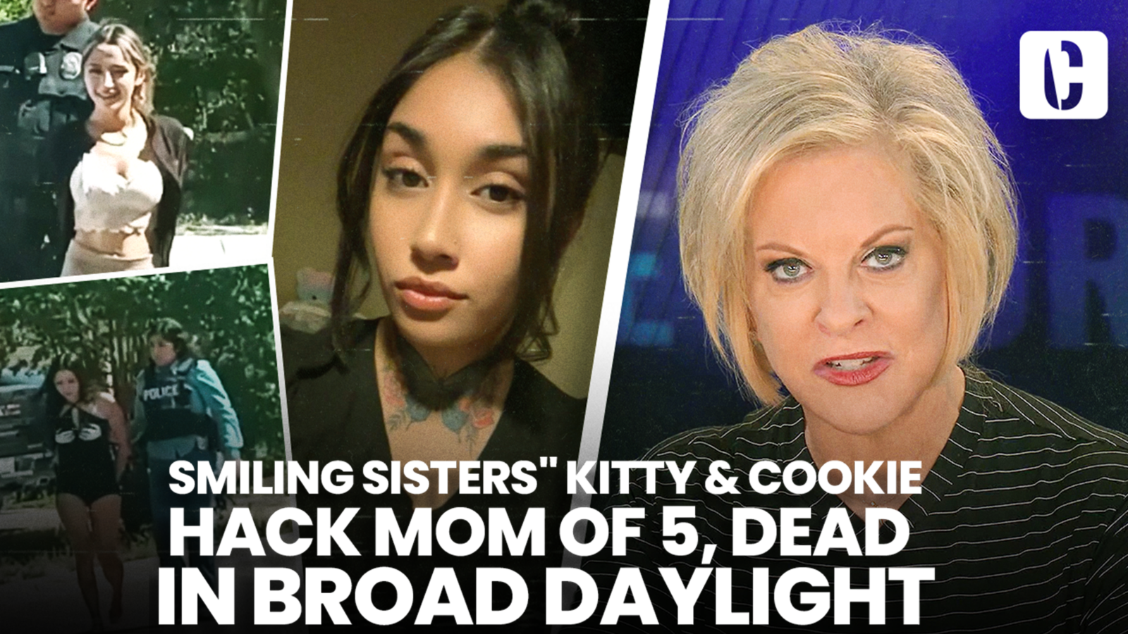 "SMILING SISTERS" KITTY & COOKIE HACK MOM OF 5, 32, DEAD IN BROAD DAYLIGHT INTERSECTION